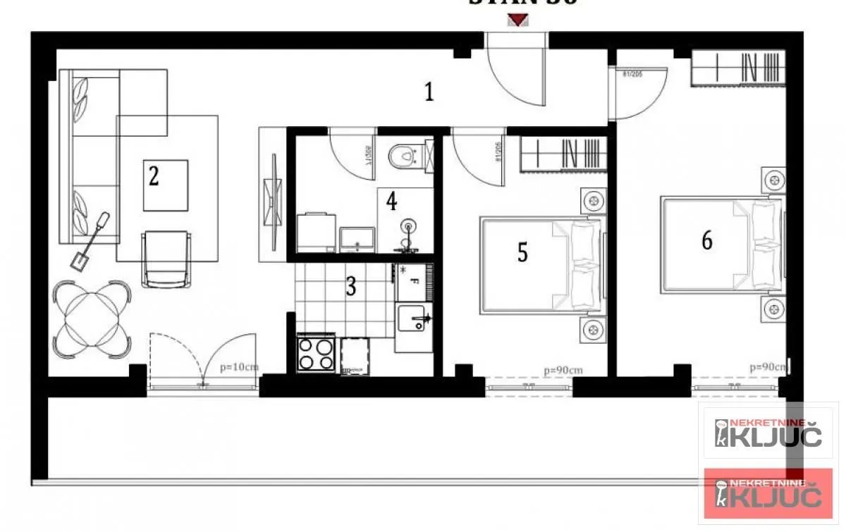 Sale, three bedroom apartment, 71m², Klisa, Novi Sad Sve Podlokacije