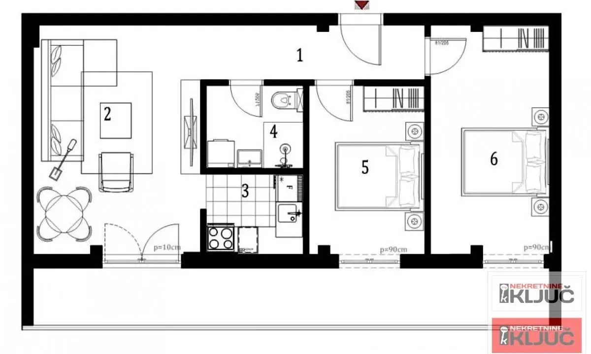 Sale, three bedroom apartment, 71m², Klisa, Novi Sad Sve Podlokacije