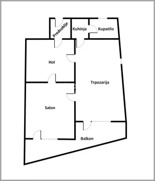 Floor plan of the apartment with labeled rooms. - image 2