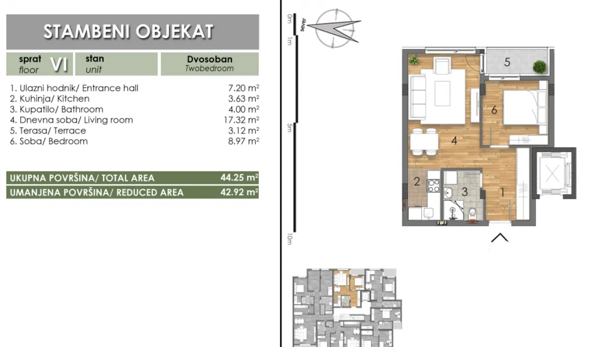 Prodaja, dvosoban stan, 43m², Bulevar Oslobodjenja, Novi Sad Sve Podlokacije
