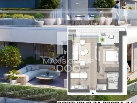 Sale, four bedroom apartment, 66m², Savski Venac, Beograd