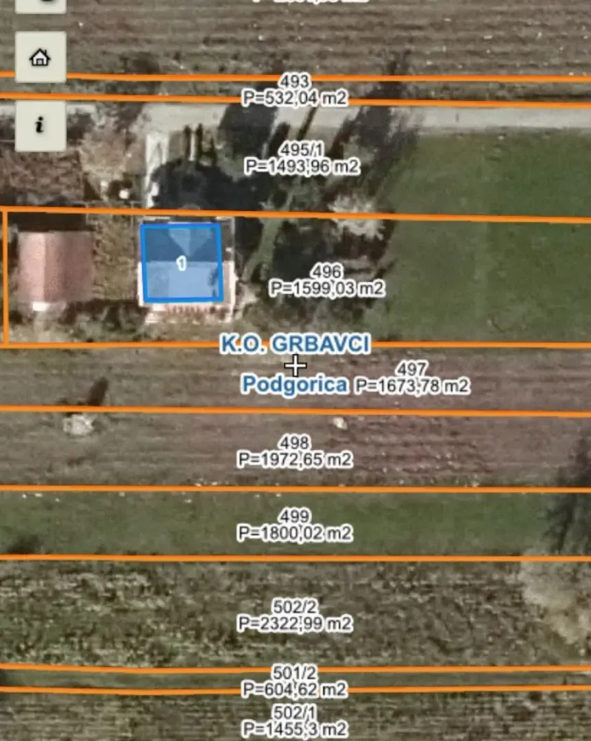 Prodaja, plac, 1675m², Farmaci, Podgorica