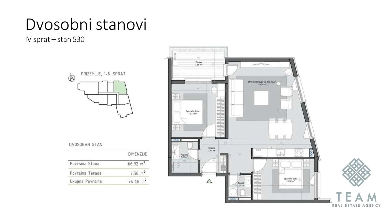 Prodaja, garsonjera, 75m², Bjeliši, Bar
