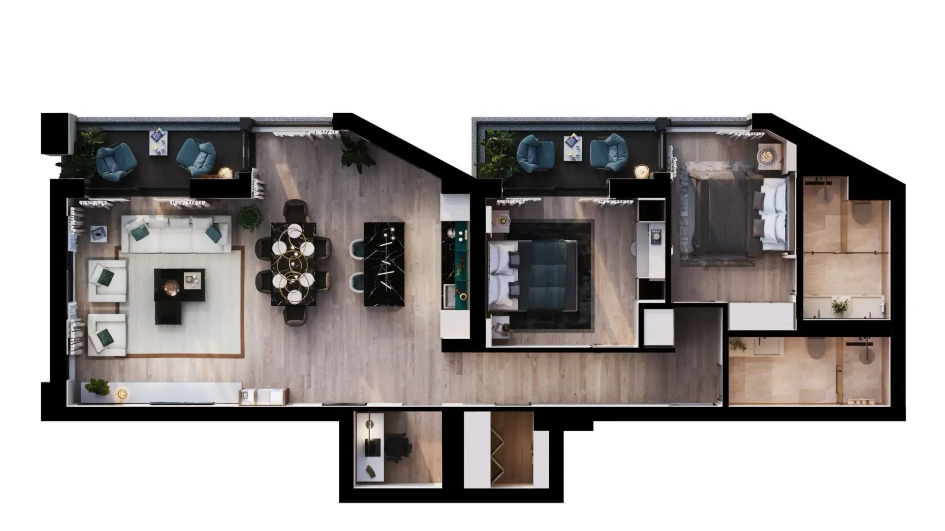 Prodaja, dvosoban stan, 103m², Seljanovo, Tivat