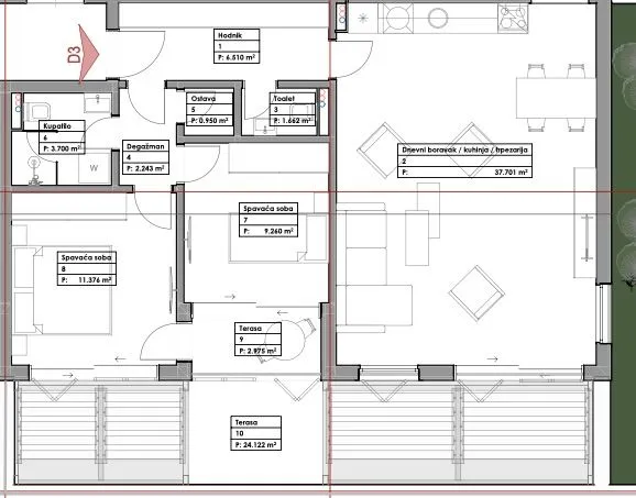 Sale, apartment, 75m², Budva, Crna Gora