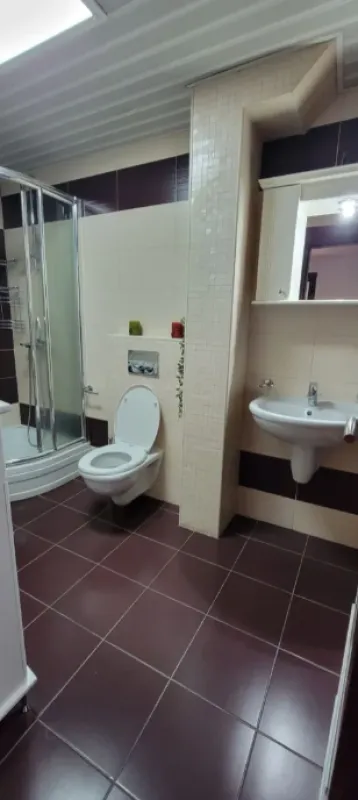 Kupatilo sa tuš kabinom, toaletom i umivaonikom.