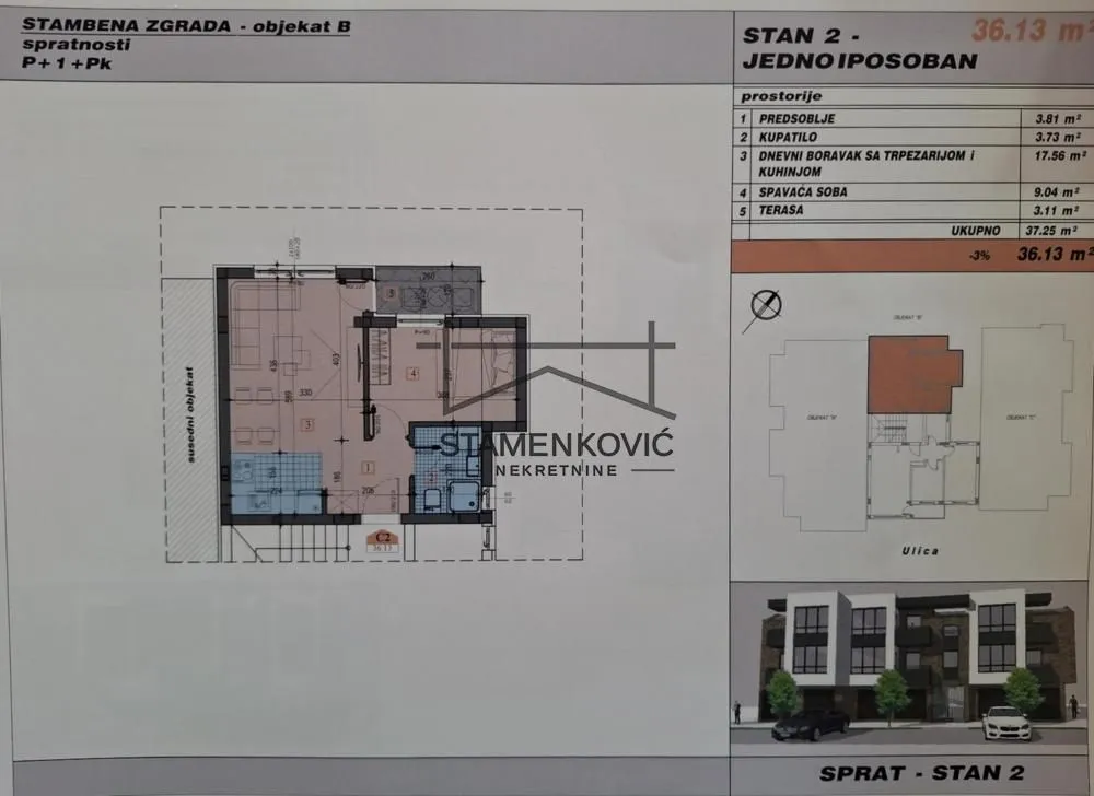 Prodaja, dvosoban stan, 36m², Adice, Novi Sad Sve Podlokacije