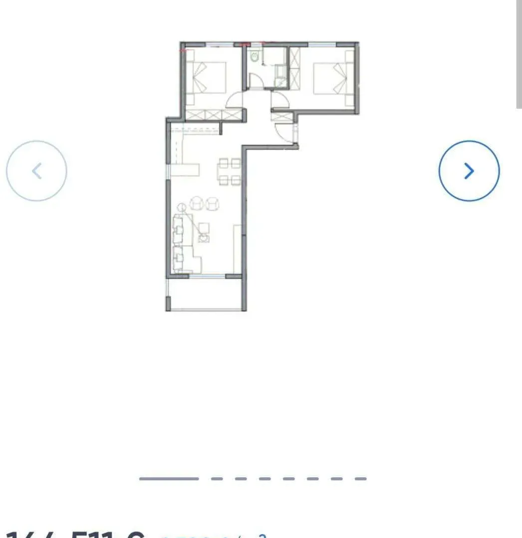 Sale, two bedroom apartment, 61m², Bečići, Budva