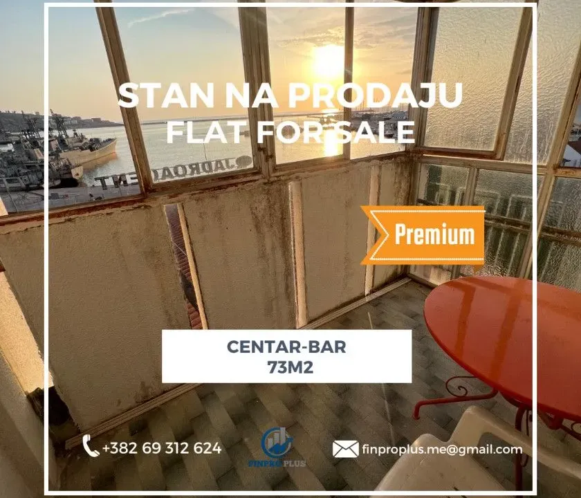 Sale, apartment, 73m², Centar, Bar