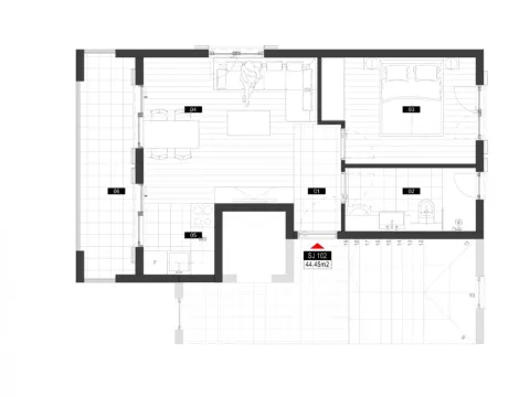 Prodaja, jednosoban stan, 44m², Mrčevac, Tivat - image 6