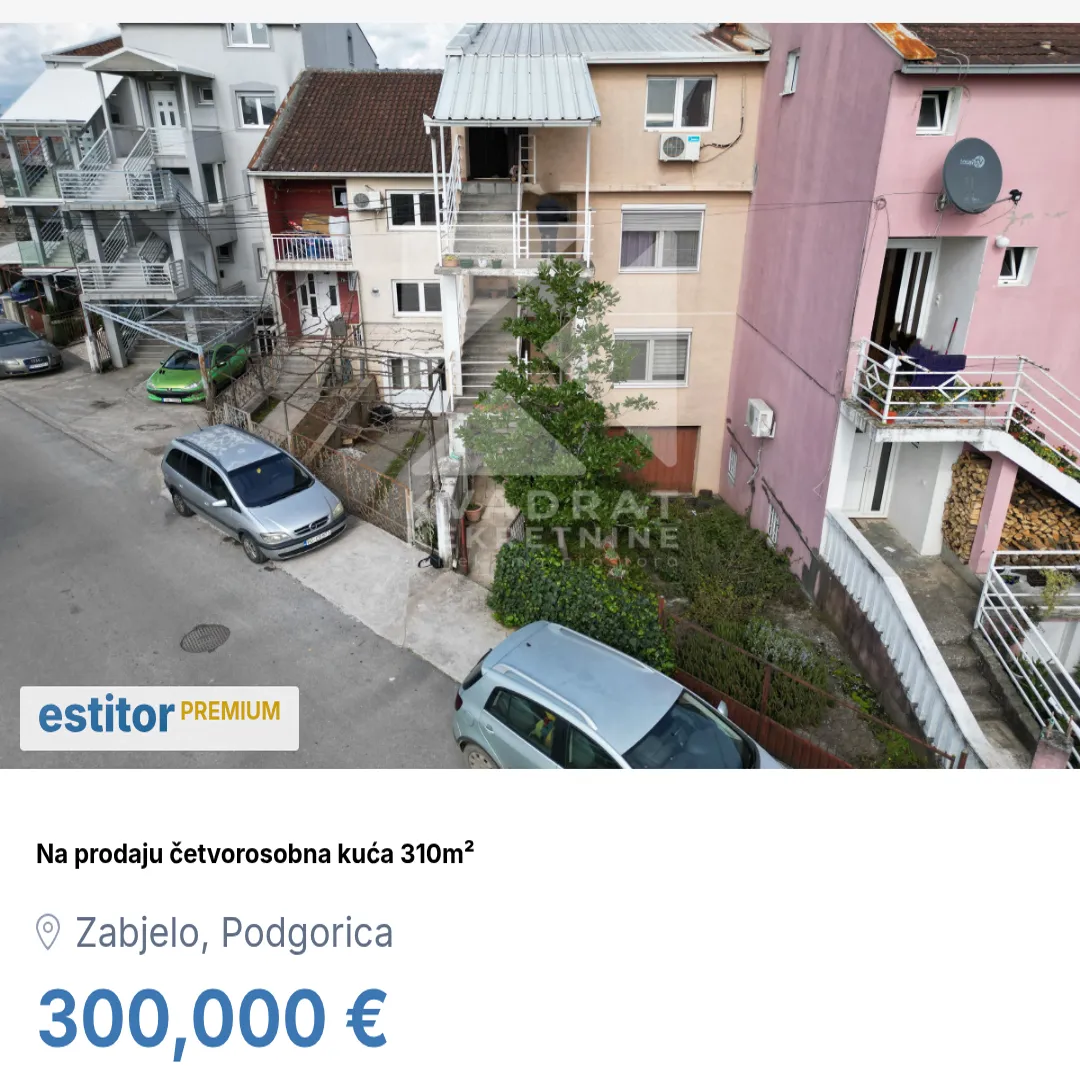 Sale, house, 310m², Zabjelo, Podgorica