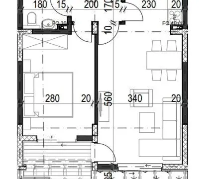 Prodaja, jednosoban stan, 46m², Radanovići, Kotor - image 4