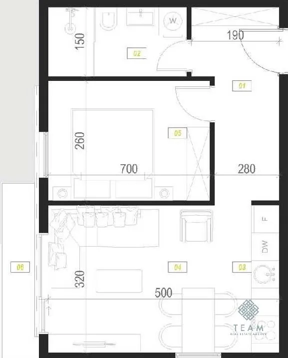 Sale, one bedroom apartment, 40m², Podkošljun, Budva