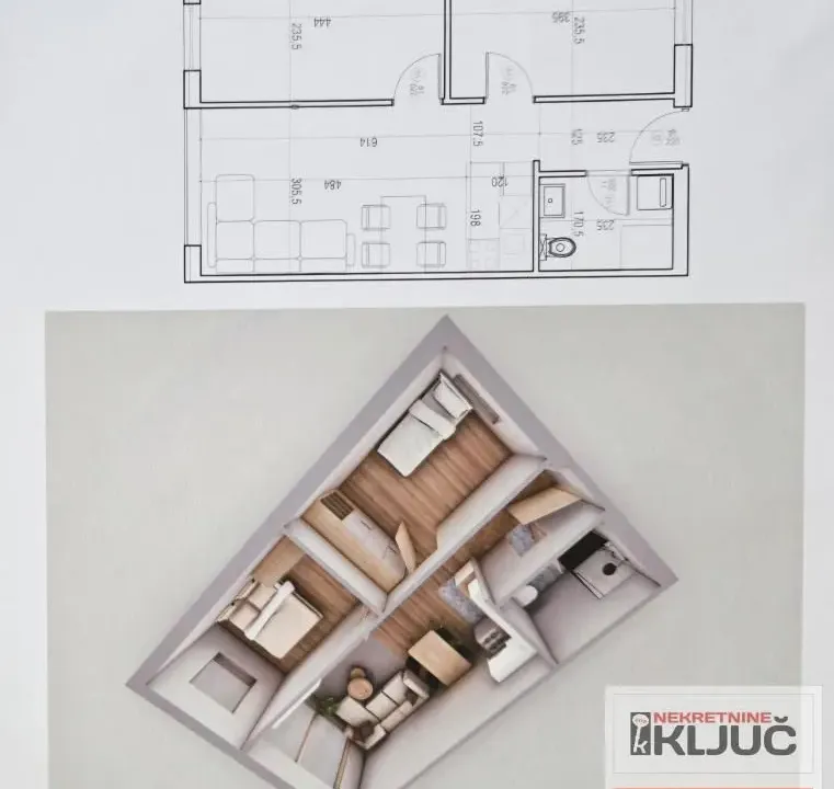 Prodaja, dvosoban stan, 44m², Klisa, Novi Sad Sve Podlokacije