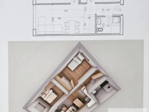 Sale, two bedroom apartment, 44m², Klisa, Novi Sad Sve Podlokacije - image 1