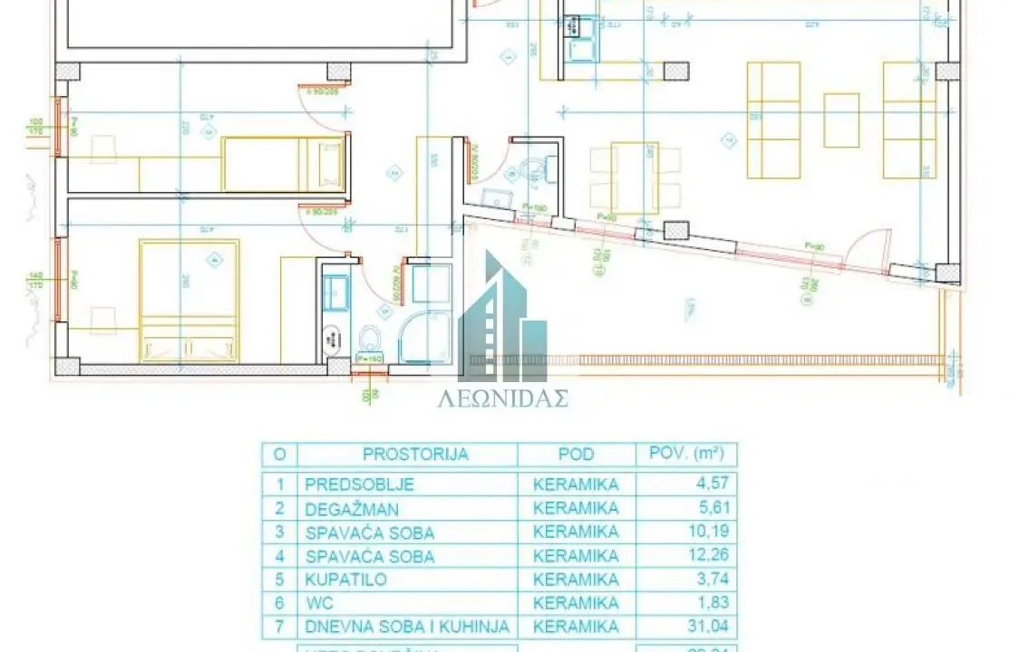 Sale, two bedroom apartment, 67m², Palilula, Niš