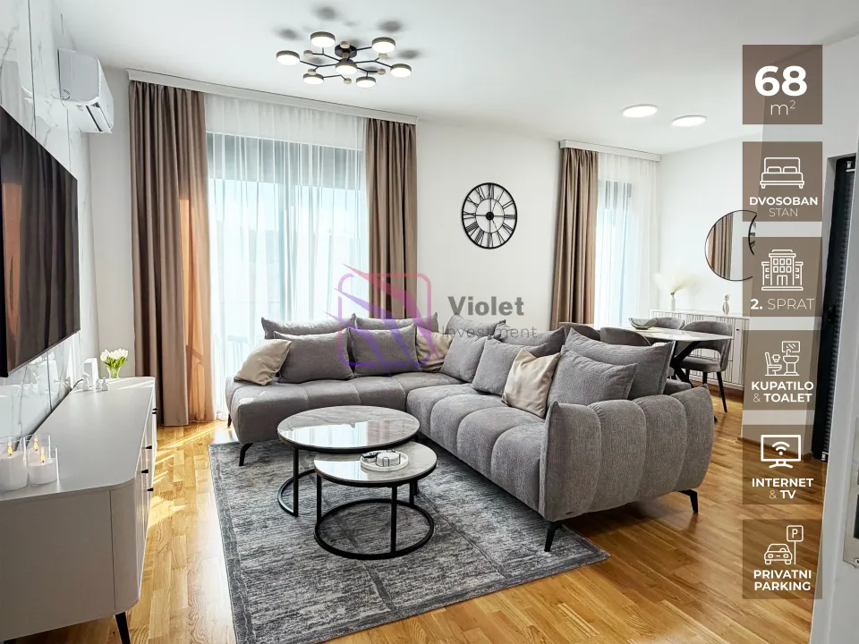 Rent, two bedroom apartment, 68m², Zabjelo, Podgorica