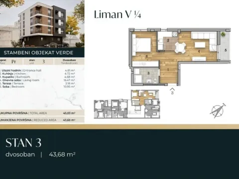 Prodaja, jednosoban stan, 44m², Telep, Novi Sad Sve Podlokacije - image 2