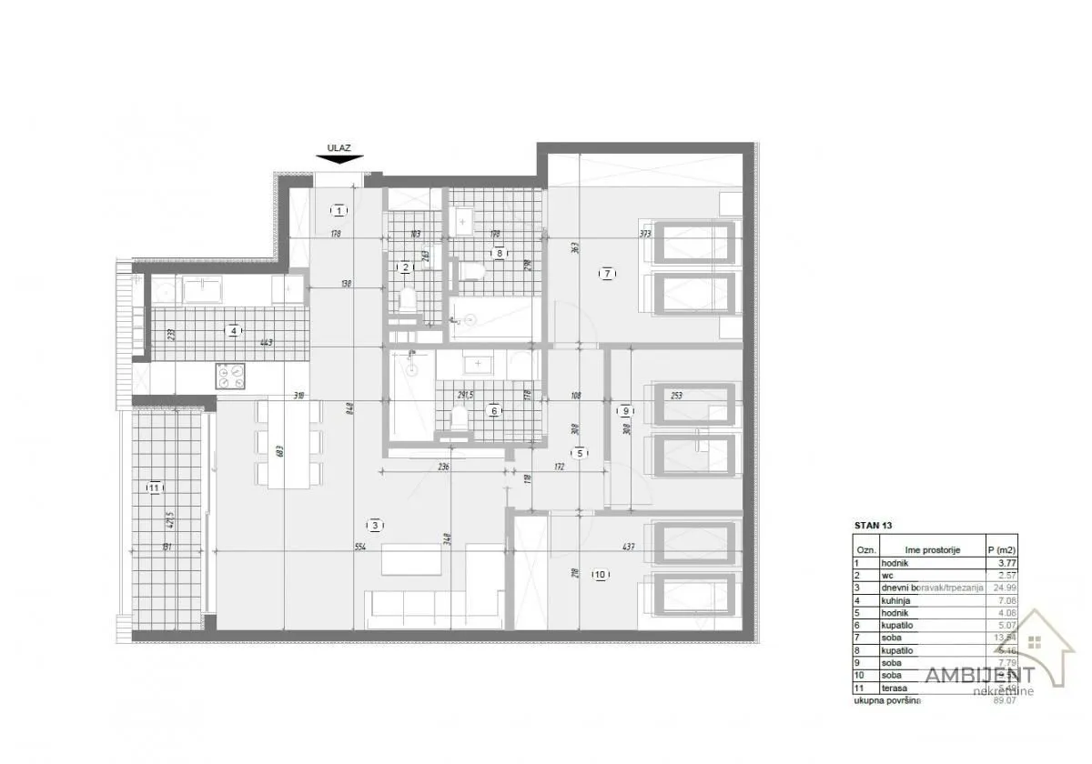 Prodaja, četvorosoban stan, 89m², Banovo Brdo, Beograd