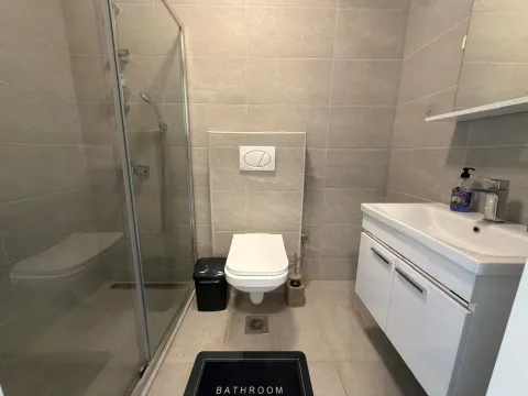 Moderne kupatilo sa tuš kabinom, umivaonikom i toaletom. - image 11