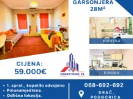 Sale, studio apartment, 28m², Drac, Podgorica - image 1