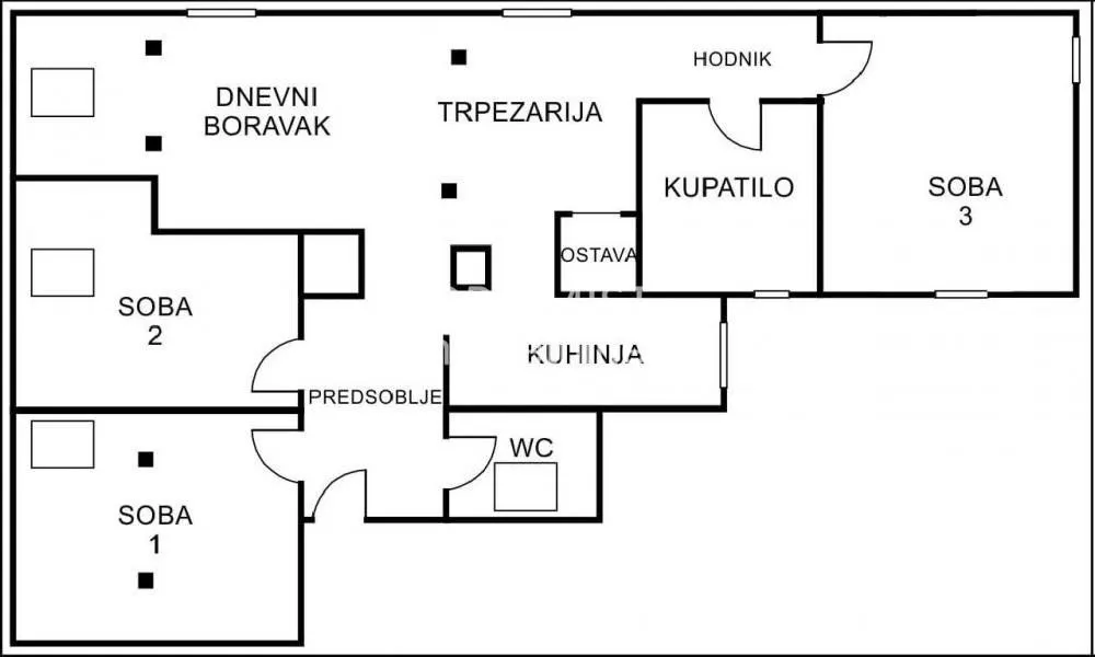 Sale, four bedroom apartment, 96m², Savski Venac, Beograd