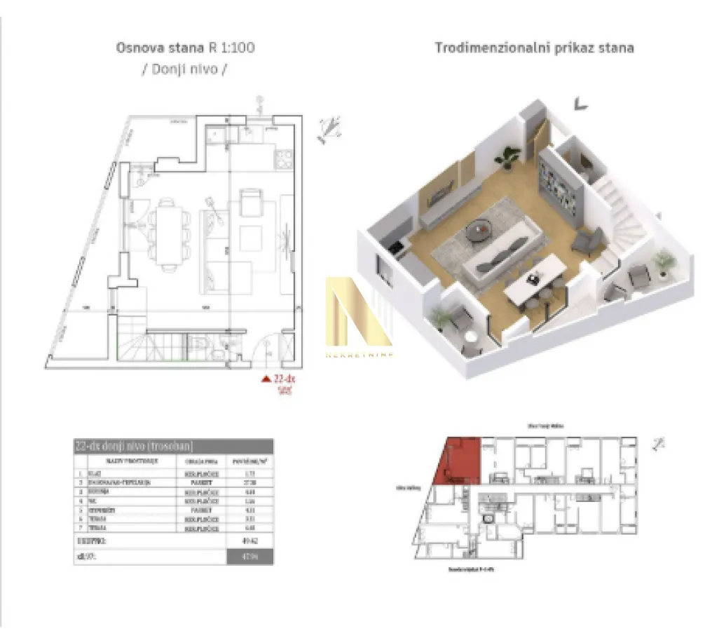Prodaja, trosoban stan, 81m², Petrovaradin, Novi Sad