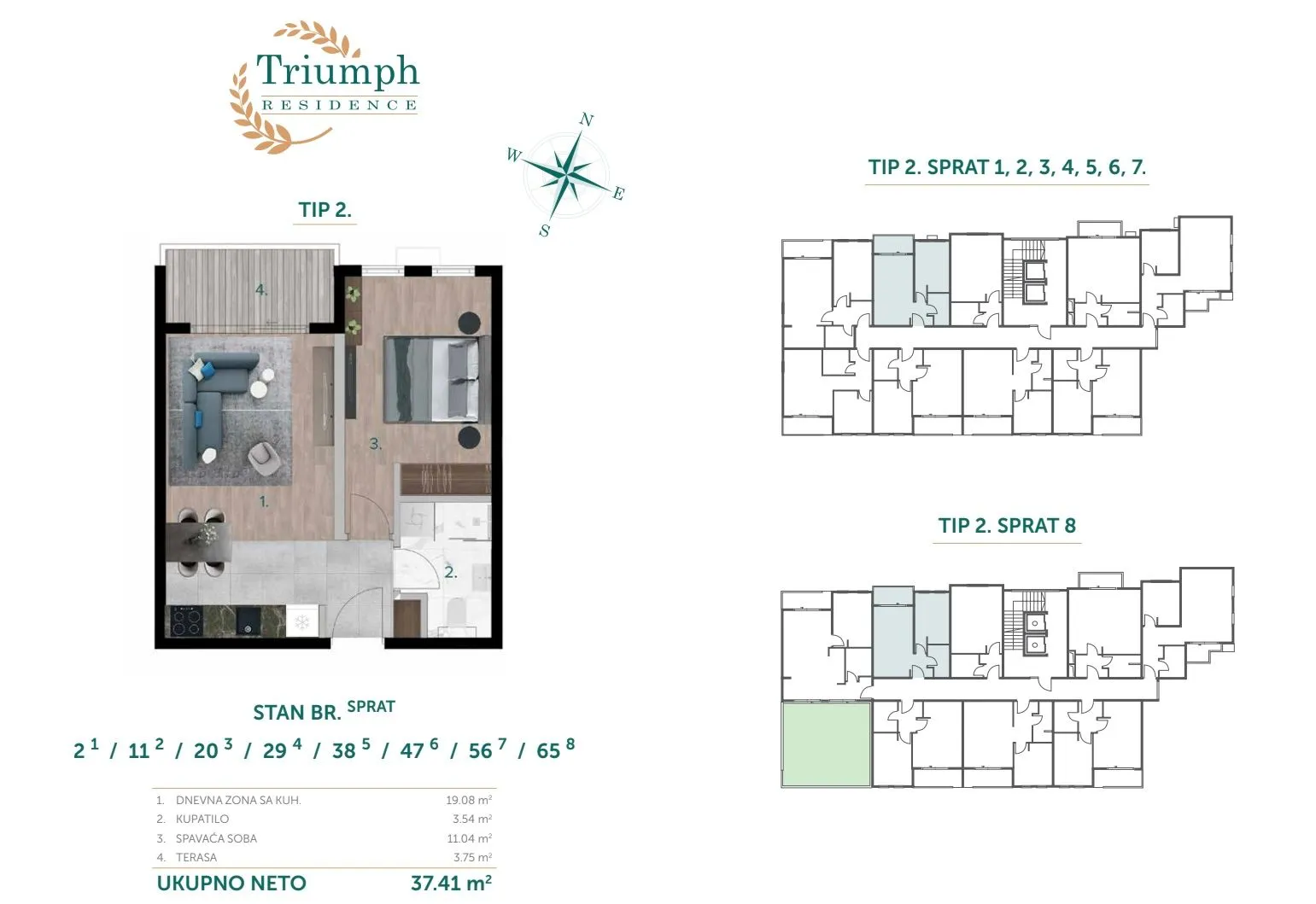 Sale, apartment, 37m², Bar, Crna Gora