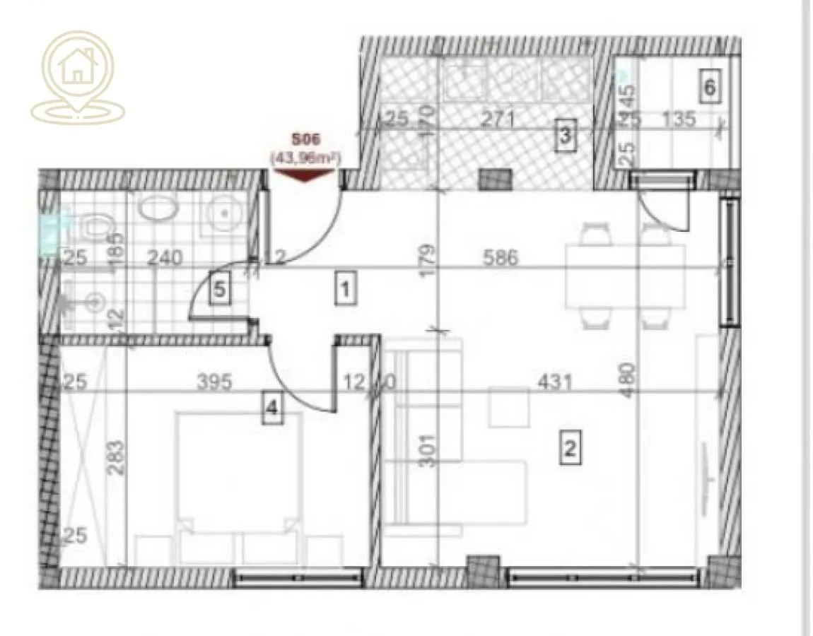 Prodaja, dvosoban stan, 43m², Sremska Kamenica, Petrovaradin