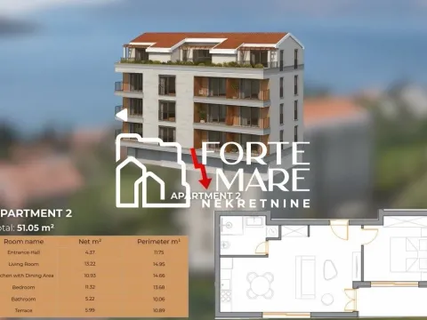 Prodaja, jednosoban stan, 51m², Kumbor, Herceg Novi - image 3