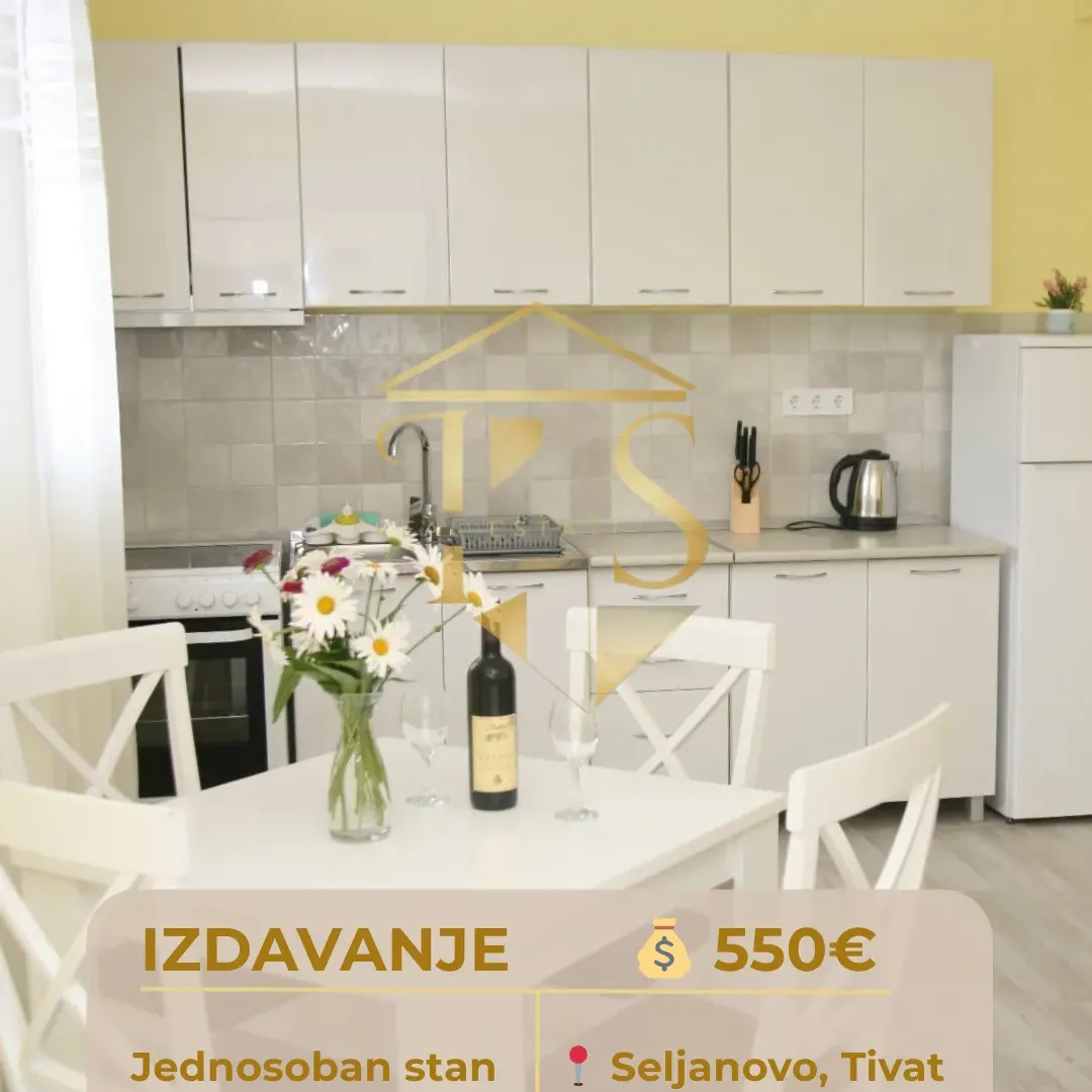 Rent, one bedroom apartment, 48m², Seljanovo, Tivat