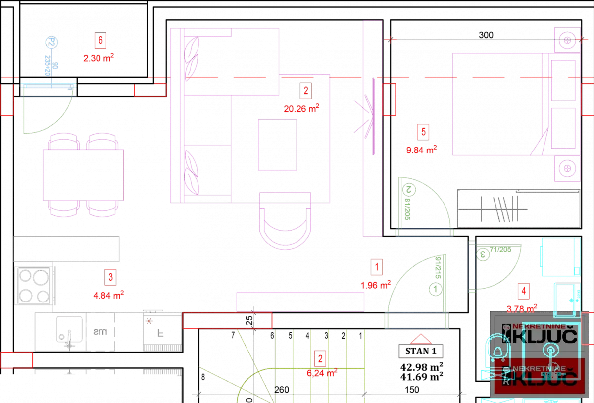 Prodaja, dvosoban stan, 42m², Adice, Novi Sad Sve Podlokacije