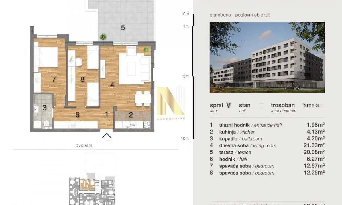 Prodaja, trosoban stan, 81m², Telep, Novi Sad Sve Podlokacije