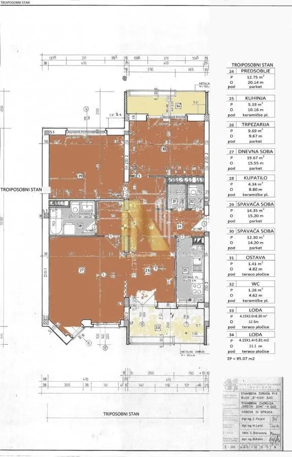 Prodaja, trosoban stan, 86m², Kej, Novi Sad Sve Podlokacije