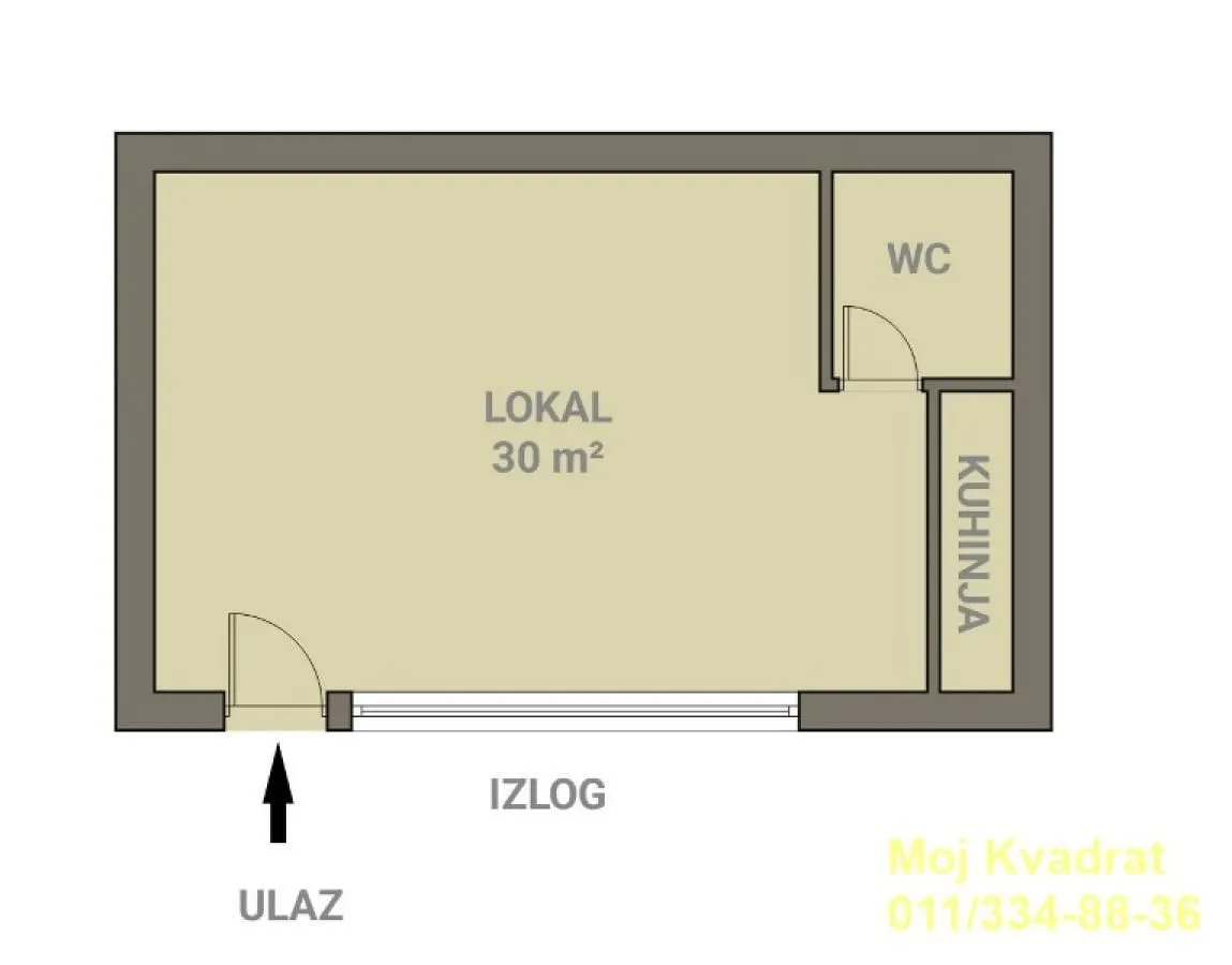 Sale, office space, 30m², Novi Beograd Sve Podlokacije, Beograd