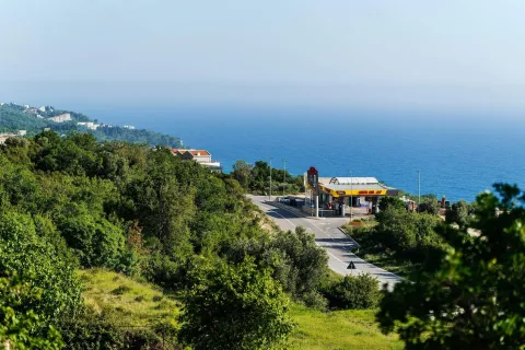 View of the surrounding area, main road, and the sea with greenery. - image 3