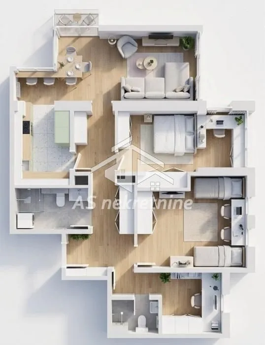 Rent, four bedroom apartment, 76m², Stari Grad, Beograd