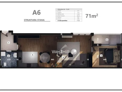 Sale, one bedroom apartment, 37m², Dobre Vode, Bar - image 8