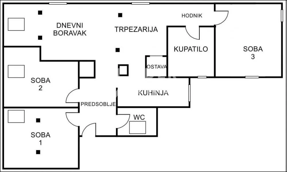 Sale, four bedroom apartment, 121m², Savski Venac, Beograd
