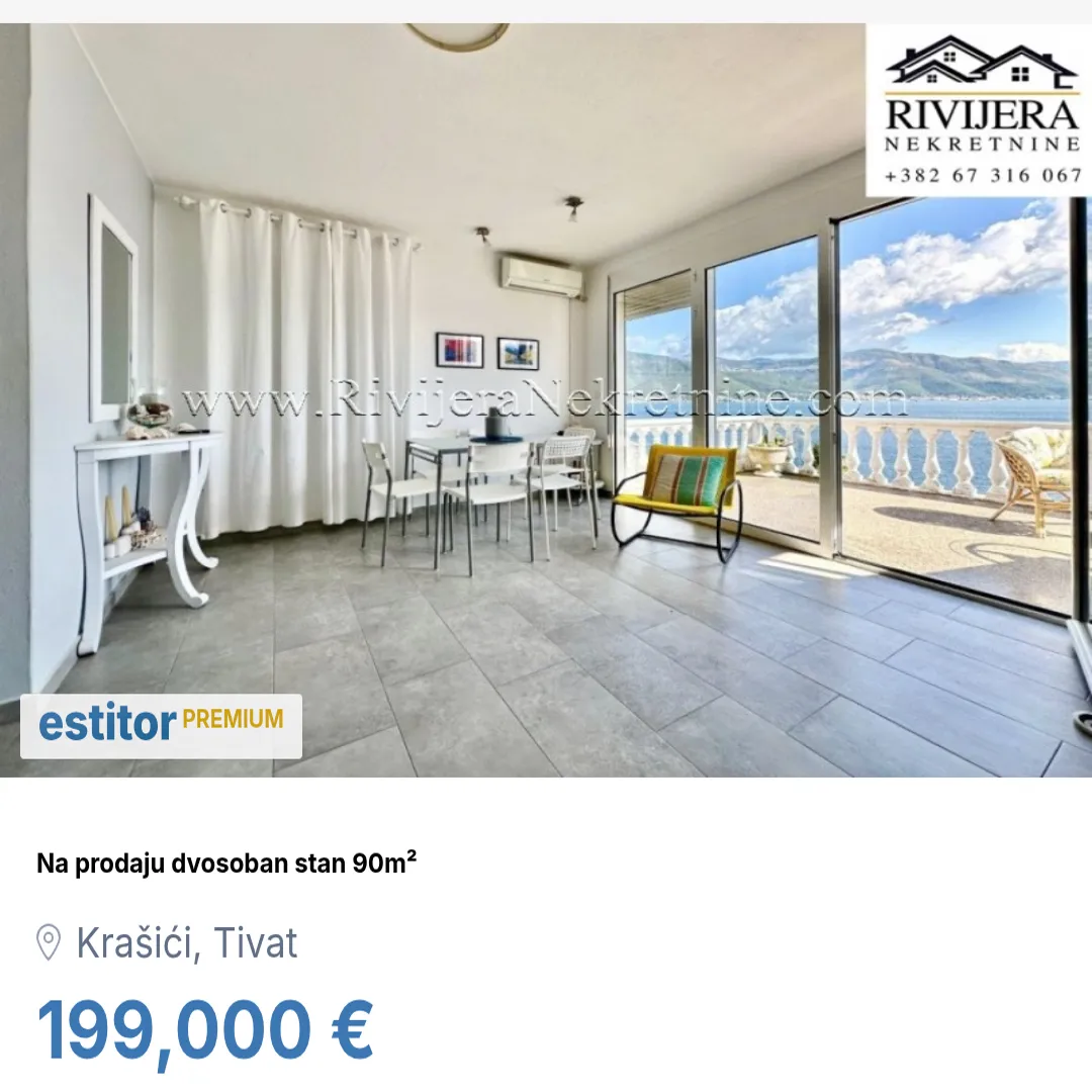 Sale, two bedroom apartment, 90m², Krašići, Tivat