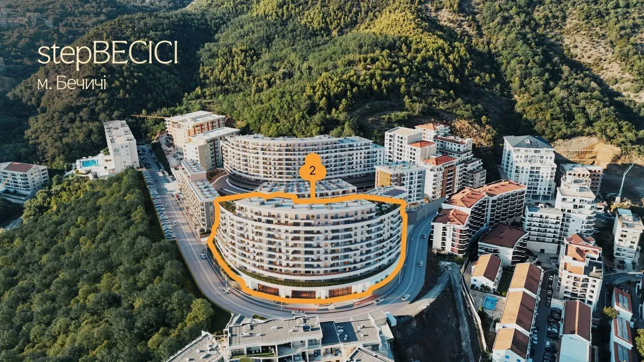 Pogled iz vazduha na stambeni kompleks u Bečićima.