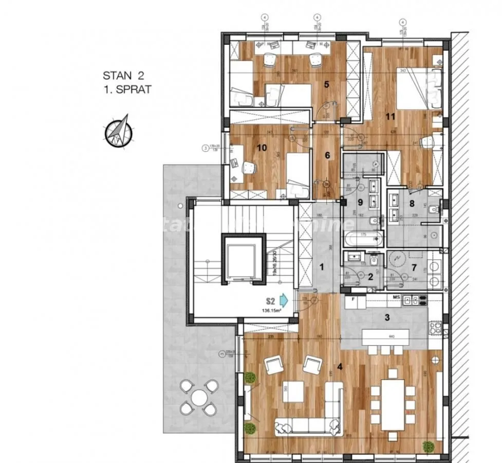 Sale, four bedroom apartment, 148m², Bulevar Evrope, Novi Sad Sve Podlokacije
