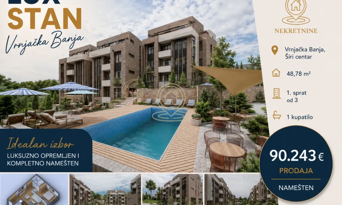 Prodaja, jednosoban stan, 48m², Centar, Vrnjačka Banja