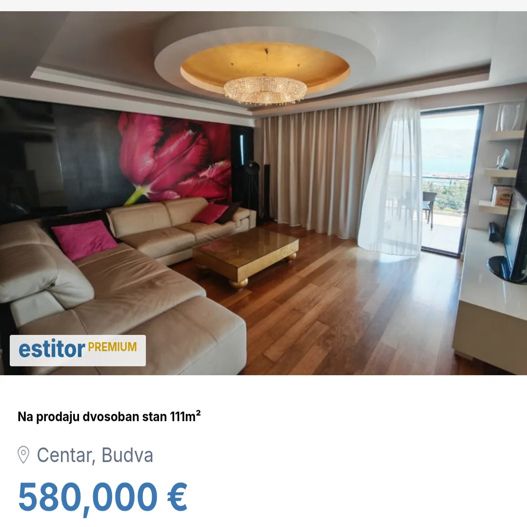 Sale, two bedroom apartment, 111m², Centar, Budva