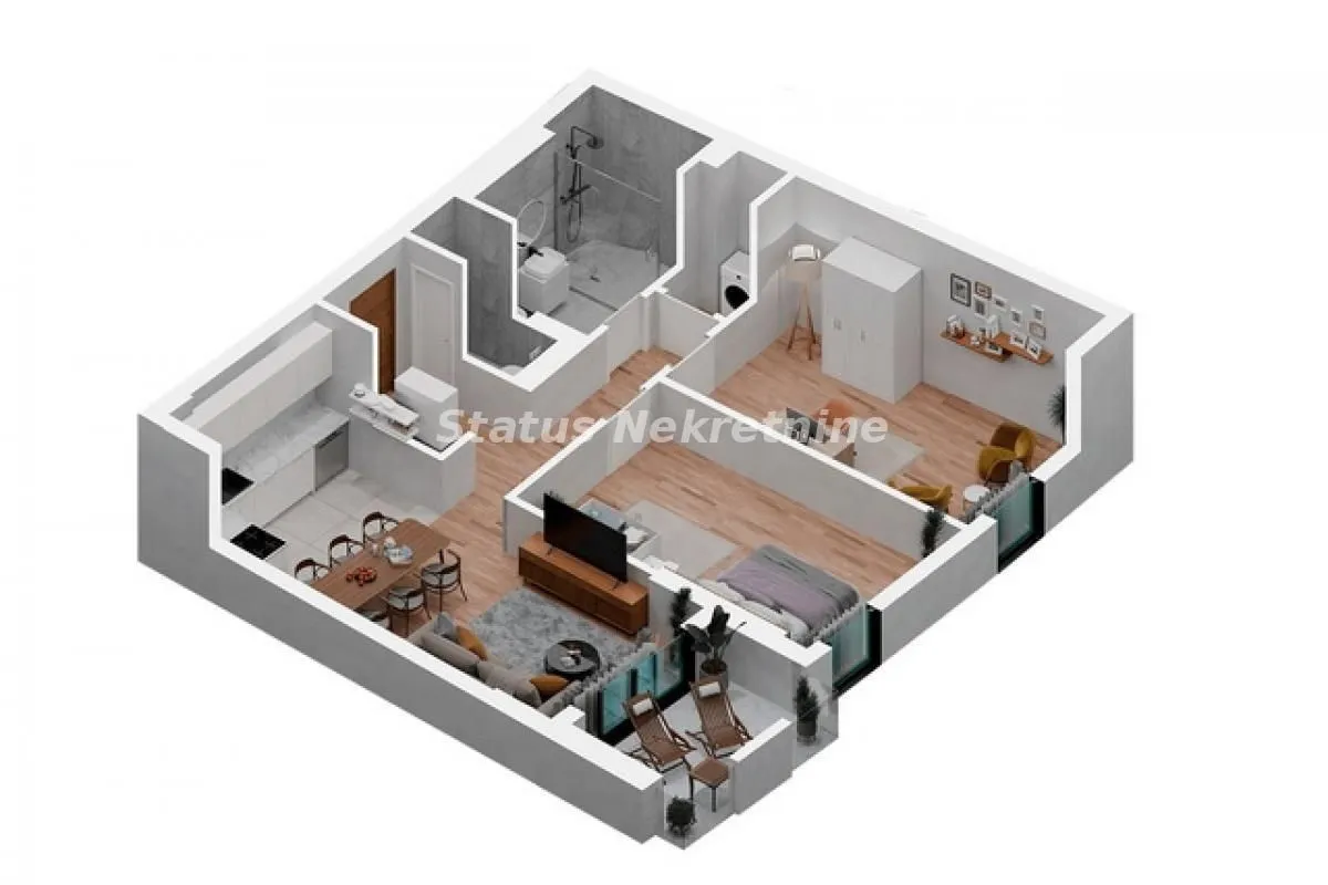 Sale, three bedroom apartment, 73m², Podbara, Novi Sad Sve Podlokacije