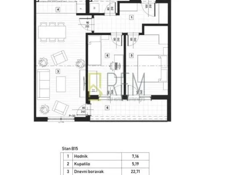 Prodaja, dvosoban stan, 61m², Zagorič, Podgorica - image 15