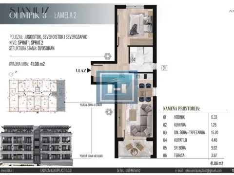 Prodaja, jednosoban stan, 41m², Vrnjačka Banja, Srbija - image 2