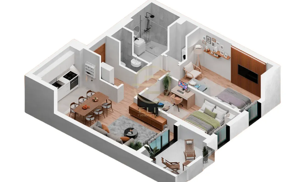 Prodaja, dvosoban stan, 62m², Podbara, Novi Sad Sve Podlokacije