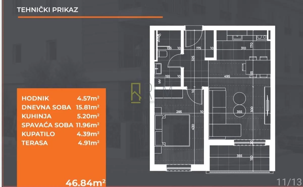 Prodaja, jednosoban stan, 47m², Donja Gorica, Podgorica