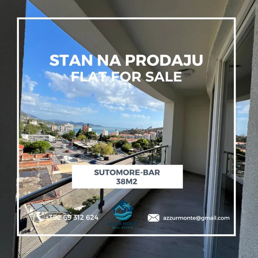 Sale, apartment, 38m², Sutomore, Bar